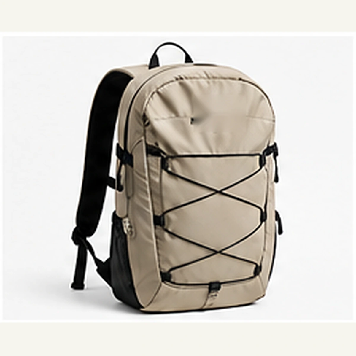 Photorealistic NORDLYN Arven Day Backpack in Stone on a light background
